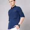 Over Size Shirt Men Light Blue Shirt - Image 2